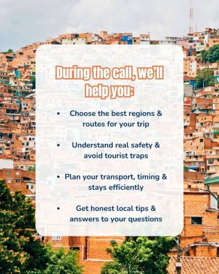 Colombia travel consultation explaining how to plan routes and choose regions