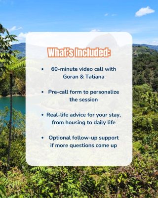 Colombia expat consultation including video call and housing tips