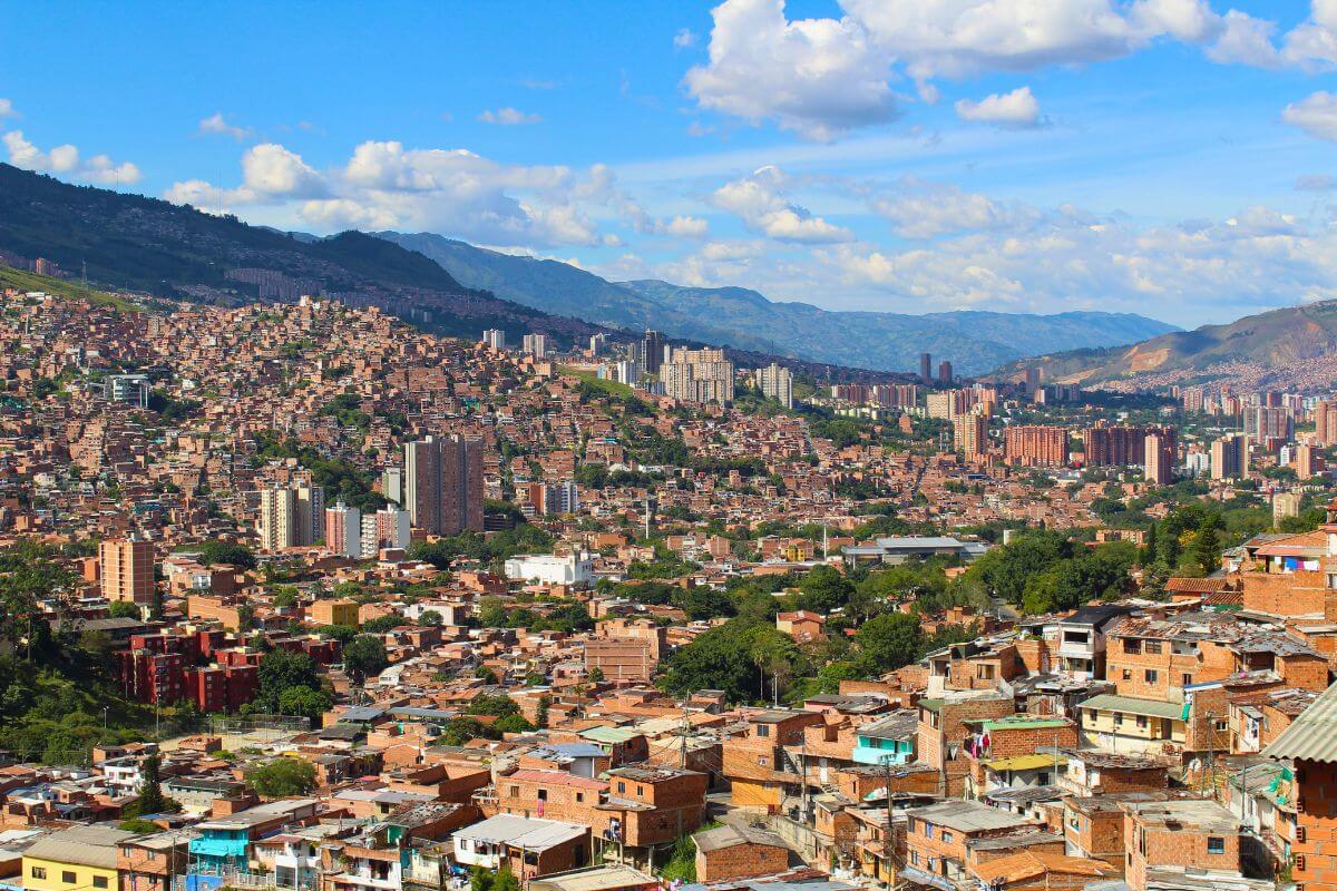 Medellin airport transfer with private driver and city view