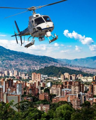 Exclusive Medellin helicopter flight for families or small groups