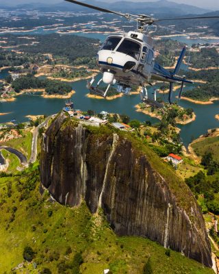 Private tour from Medellin to Guatape by helicopter