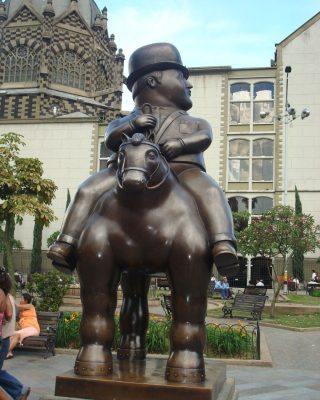 Botero sculptures in the cultural center of Medellin.