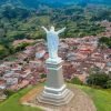 Traveler visiting the Cristo Rey viewpoint in Jerico