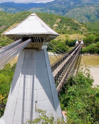 View of Cauca River from the Puente de Occidente bridge